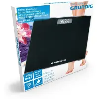 Grundig digitale Personenwaage - Glaswaage schwarz 180kg