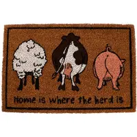 Esschert Design Fussmatte Home is where the herd is 61 x 40.4 cm
