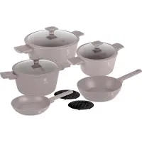 Berlinger Haus Geschirrset mit Titanoberflche 10-tlg. Taupe Kollektion BH-8110
