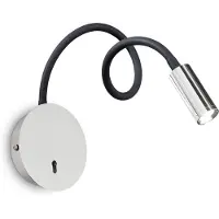 Ideal Lux Moderne Wandleuchte Focus-2 Metall Chrom Led 3,5W 3000K Warmes Licht