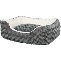 Trixie Kuschelbett Kaline 80 x 65 Centimeter grau/creme Katzenliegeplatz