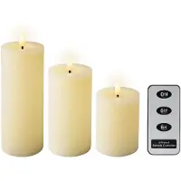 Lumineo 72698 Wax Candle Dekoratives Licht 3 Einheiten