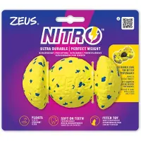 Zeus Nitro - Weighted Rugby Ball - Yellow and Blue - 12.4cm