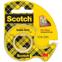 Scotch doppelseitiges Klebeband, 12,7 mm x 7,89 m, 25 % extra KOSTENLOS mit Handabroller | 1 Rolle