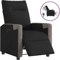 vidaXL Relaxsessel Elektrisch Schwarz Stoff