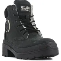 Palladium PALLARISE NBK WL Damen Stiefeletten Schwarz mit weichem Kunstfellfutter, Schnürung und 5 cm Sohle