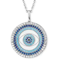 Engelsrufer Damen-Kette Kette Lucky Eye 925er Silber Zirkonia Engelsrufer Silber