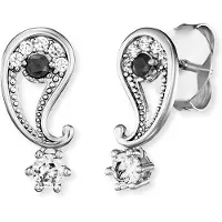 Engelsrufer Sterling Silber schwarz Zirkonia Damenohrstecker | Gr.: onesize