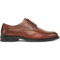 Tommy Hilfiger Herren Derby Schuhe Corporate aus Leder, Braun (Winter Cognac), 4