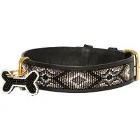 Kampuni Hundehalsbånd Ombima sort large, 61x3,8 cm