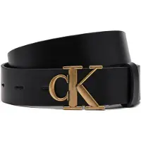 Calvin Klein Jeans Damengürtel Monogram Placque Buckle 30Mm LV04K7002G Schwarz 70