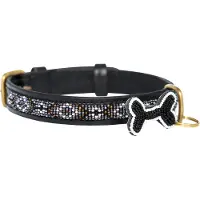 Kampuni Hundehalsbånd Skinny Ombima sort medium, 53x2,1 cm