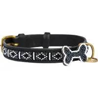 Kampuni Hundehalsbånd Skinny Rafiki sort medium, 53x2,1 cm