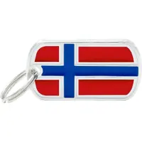 My Family Haustiermarke Mit Norwegischer Flagge