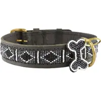 Kampuni Hundehalsbånd Rafiki sort mini, 38x1,9 cm
