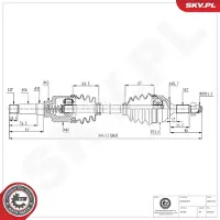 ESEN SKV 40SKV343 Antriebswelle Vorne Rechts passend für PEUGEOT 1007 (KM) für CITROËN C3 I Schrägheck (FC, FN)