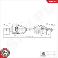 ESEN SKV 40SKV055 Antriebswelle Vorne Links für FORD Focus II Schrägheck (DA, HCP, DP) Focus II Kombi (DA, FFS, DS) C-MAX (DM2) Focus C-Max (DM2)