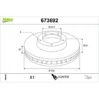 Valeo Bremsscheibe COATED 673692