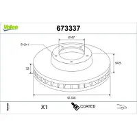 Valeo Bremsscheibe COATED 673337