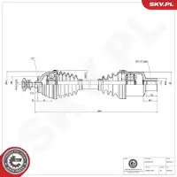 ESEN SKV 40SKV301 Antriebswelle Vorne Rechts für BMW X1 (F48) 2 Active Tourer (F45) 2 Gran Tourer (F46) X2 (F39) für MINI Clubman (F54)