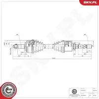 ESEN SKV 40SKV022 Antriebswelle Vorne Rechts für OPEL Movano B Kastenwagen (X62) Movano B Bus (X62) Movano B Pritsche / Fahrgestell (X62) für RENAULT