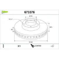Valeo Bremsscheibe COATED 673376