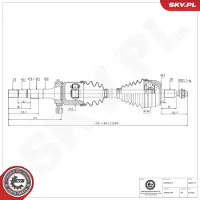 ESEN SKV 40SKV110 Antriebswelle Vorne Rechts für VW Transporter V Bus (7HB, 7HJ, 7EB, 7EJ, 7EF, 7EG, 7HF, 7EC) Multivan V Transporter V Kastenwagen