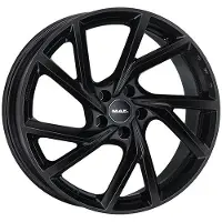 Mak Kassel gloss black 8.5x19 ET38 - LK5/112 ML57.1 Alufelge schwarz