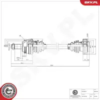 ESEN SKV 40SKV029 Antriebswelle für BMW 3 Limousine (E46) 3 Touring (E46) 3 Coupe (E46) 3 Cabrio (E46) 3 Limousine (E36) 3 Coupe (E36)