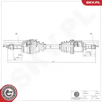 ESEN SKV 40SKV352 Antriebswelle Vorne Links für FIAT Doblo Kombi (119, 223)