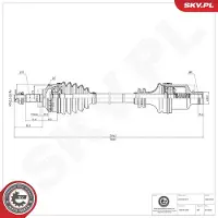 ESEN SKV 40SKV063 Antriebswelle Vorne Rechts für RENAULT CLIO II (BB0/1/2, CB0/1/2) KANGOO (KC0/1) KANGOO Express (FC0/1) CLIO II Kasten (SB0/1/2)