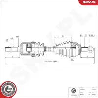 ESEN SKV 40SKV203 Antriebswelle Vorne Links für ALFA ROMEO 147 (937) GT (937)