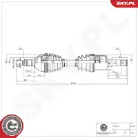 ESEN SKV 40SKV068 Antriebswelle für OPEL INSIGNIA Caravan ZAFIRA TOURER C (P12) INSIGNIA INSIGNIA Stufenheck INSIGNIA A Country Tourer (G09) für SAAB