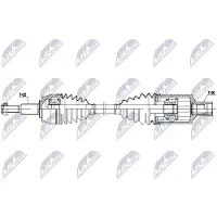 NTY NPW-CH-173 Antriebswelle Hinten Links für JEEP CHEROKEE (KL)