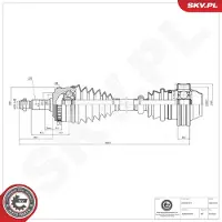 ESEN SKV 40SKV135 Antriebswelle passend für MERCEDES-BENZ VITO Bus (638) V-Klasse (W638/2) VITO Kasten (638)