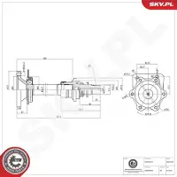 ESEN SKV 40SKV008 Antriebswelle Vorne Rechts für VW SHARAN (7M8, 7M9, 7M6) für FORD GALAXY (WGR) für SEAT Alhambra (7V8, 7V9)