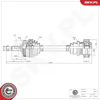 ESEN SKV 40SKV377 Antriebswelle passend für MERCEDES-BENZ VITO Bus (638) V-Klasse (W638/2) VITO Kasten (638)
