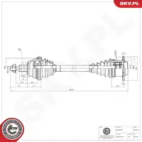 ESEN SKV 40SKV278 Antriebswelle für VW PASSAT Variant (3B6) PASSAT Variant (3B5) PASSAT (3B3) PASSAT (3B2) für AUDI A4 Limousine (8D2, B5) A4 Avant