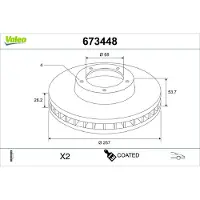 Valeo Bremsscheibe COATED 673448