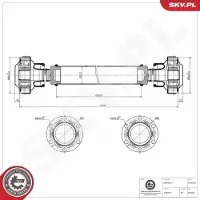 ESEN SKV Kardanwelle Gelenkwelle Achsantrieb für VW Touareg (7LA, 7L6, 7L7) 76SKV010