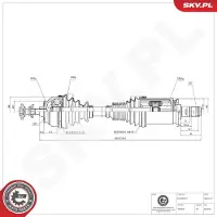 ESEN SKV 40SKV167 Antriebswelle Vorne Links für BMW 7 (F01, F02, F03, F04) 5 GT (F07)