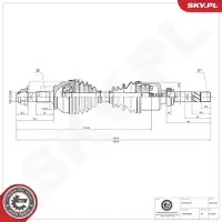 ESEN SKV 40SKV054 Antriebswelle Vorne Rechts für FIAT Ducato Kastenwagen (250, 290) Ducato Pritsche / Fahrgestell (250, 290) Ducato Bus (250, 290)