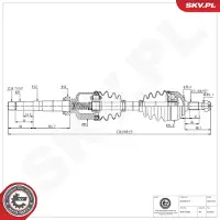 ESEN SKV 40SKV330 Antriebswelle Vorne Rechts passend für PEUGEOT 307 CC (3B) 307 (3A/C) 307 Break (3E) 307 SW Kasten/Kombi (3E, 3H) für CITROËN