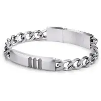 FYNCH-HATTON Armband Curb Chain in silber | Gr.: onesize