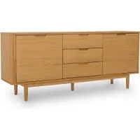 Giga Meubel Sideboard Gorbin Eiche Natur 180 cm - 2 Türen, 3 Schubladen & Soft-Close