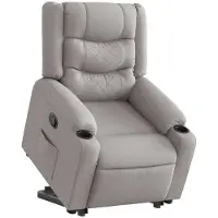 vidaXL Relaxsessel mit Aufstehhilfe Wolkengrau Stoff