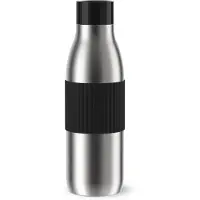 Tefal Bluspin N3113510, Tägliche Nutzung, 0,7 ml, Schraubdeckel, Edelstahl, Schwarz, Edelstahl, Polypropylen (PP)/Thermoplastisches Elastomer (TPE)