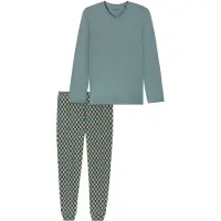 Schiesser Schlafanzug "Casual Essentials" 2 tlg. mit bequemen Bündchen