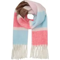 Tom Tailor Damen Schal mit Streifenmuster, rosa, Gestreift, Gr. ONESIZE