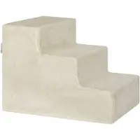 Juskys Holztreppe für Haustiere Timmy - Beige - 46 x 36 x 34 cm